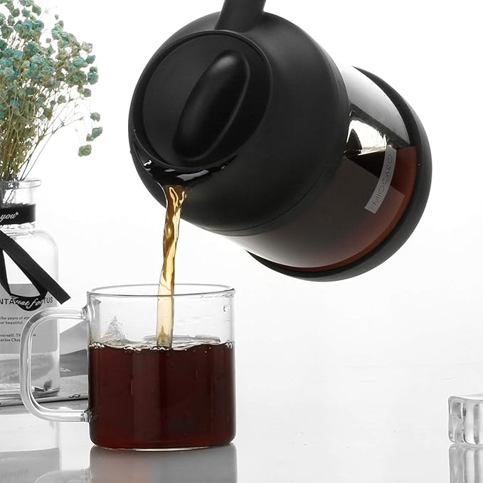 MIOCARO Cold Brew Ice Coffee Maker Stainless Steel Strainer Large 38 Oz Juice Tea Cooler