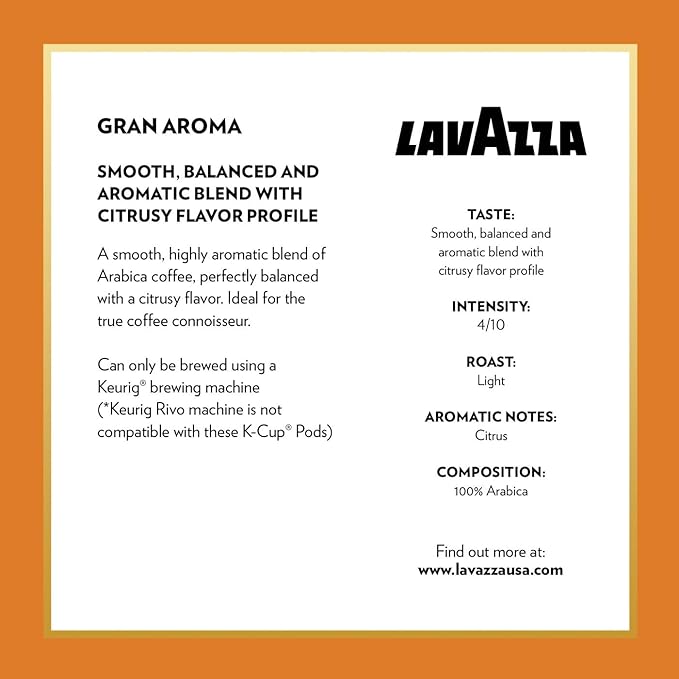 Lavazza Coffee K-Cup Pods Variety Pack for Keurig Single-Serve Coffee Brewers 64 Count  Value Pack Notes of: fruits flowers chocolate carmel citrus