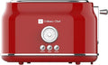 Frigidaire ETO102-WHITE 2 Slice Toaster Retro Style Wide Slot for Bread English Muffins Croissants and Bagels 5 Adjustable Toast Settings Cancel and Defrost 900w Red