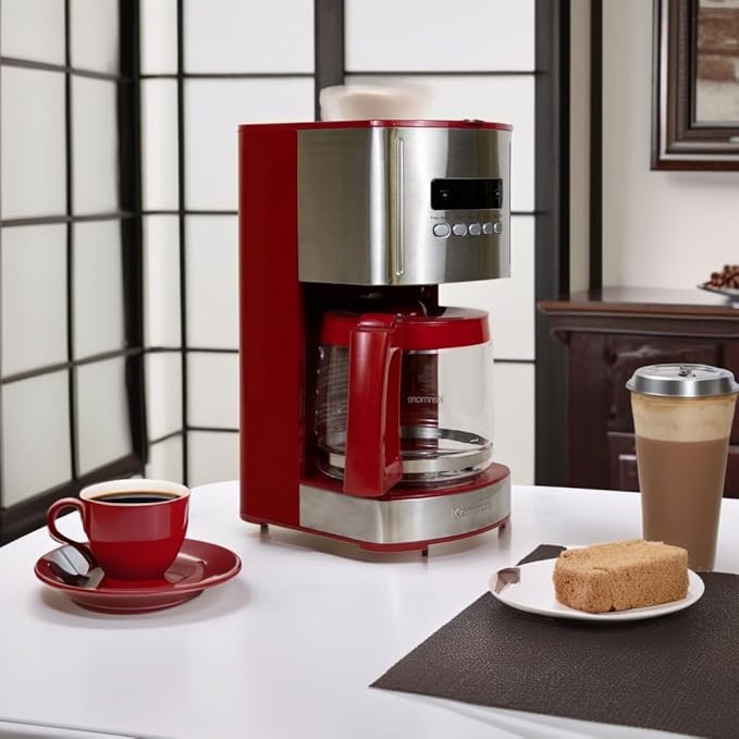 Kenmore Drip Coffee Maker - 12 Cup Programmable Cafe Machine With Glass Pot Regular &amp Bold Brew Auto Shut Off Large Water Reservoir Reusable Filter Kitchen Appliances For Cafeteria Barista Re