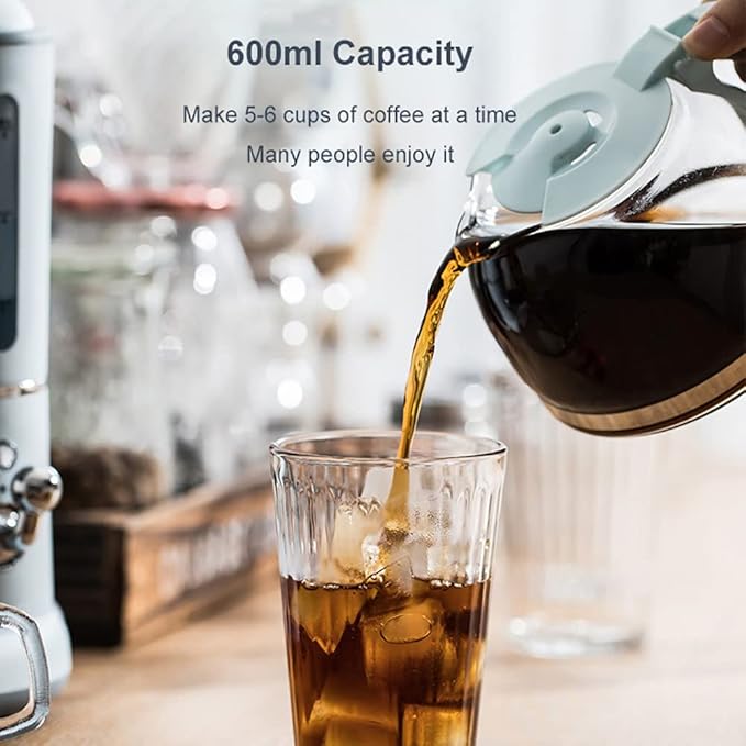 Household American Coffee Machine American Drip Type Coffee Maker Tea Pot 600ml Capacity The Concentration is Adjustable Continuous Heat Preservation