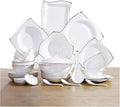 Dinnerware Set Dinner Party Tableware Service Set Ceramics Dinnerware Set with 48-Piece Bowl/Dish/Soup Pot/Spoon|Bone China Dinner Sets Gold Pattern Porcelain Combination Se