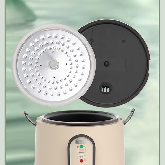 Mini Rice Cooker - Student Dormitory Rice Cooker Multifunctional Rice Cooker For One Person Electric Rice Cooker With Spherical Inner Pot Includes Steamer Insert Spoon And Measuring Cup(2L)