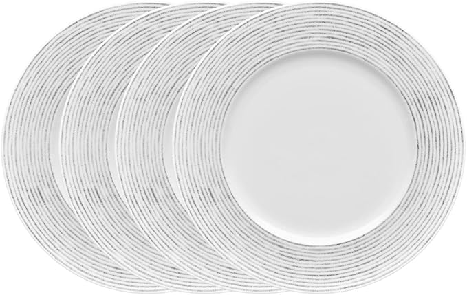 Noritake Grey Hammock 12-Piece Rim Dinnerware Set Service for 4