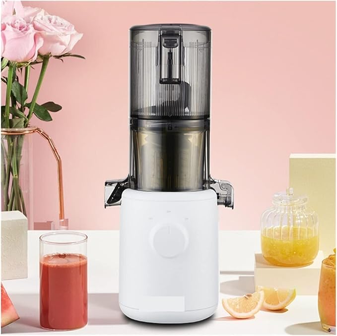 Small Mini Juice Machine Portable Juicer Extractor with Net Juice Dregs Separation Compact Blender (Blue Size E)(WhiteAU)