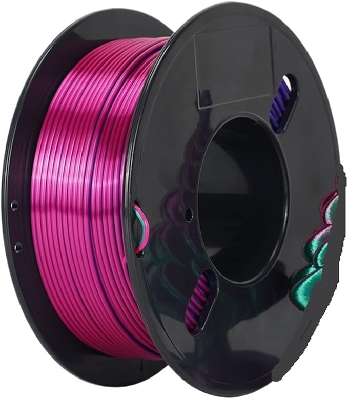 3D Printer Filament Safety Plastic Filament 200g Tri-Color Silk Rainbow PLA Filament 1.75mm Accuracy+/-0.02mm 3DPrinter Filament(Red Green Blue)