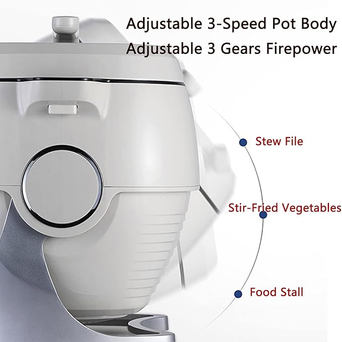 6L Full Automatic Cooking Machine Drum Rotation Non-Stick Coated Inner PotThree Levels of fire Power Adjustment