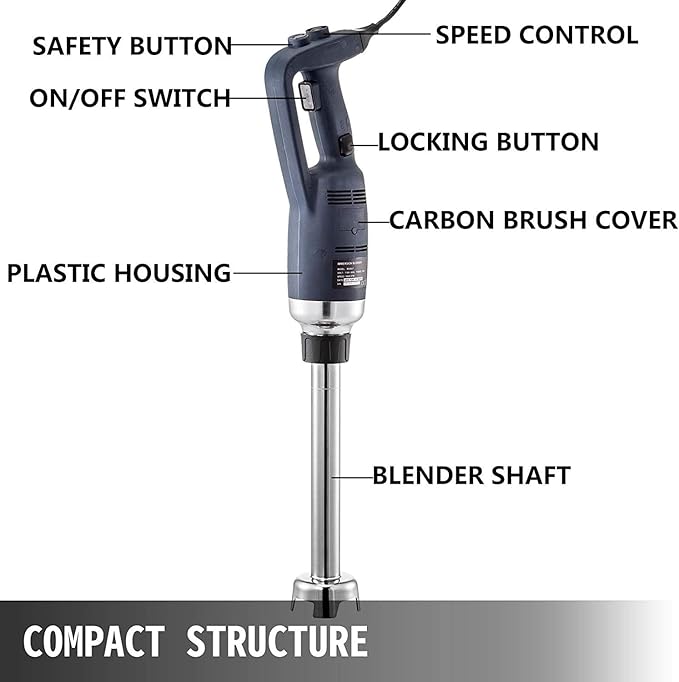 Handheld Coffee Frother and Egg Beater -Immersion Hand BlenderHandheld Stainless Steel Stick Blender Egg Whisk Smoothies Sauces and Puree500 Watt Powered