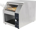 Hakka Commercial Conveyor Toaster 450 Slices/Hour Heavy Duty Conveyor Toaster Stainless Steel Toaster Oven Electric Restaurant Toaster with 3 Opening for Toast Bun Bagel Bread-120V1800W
