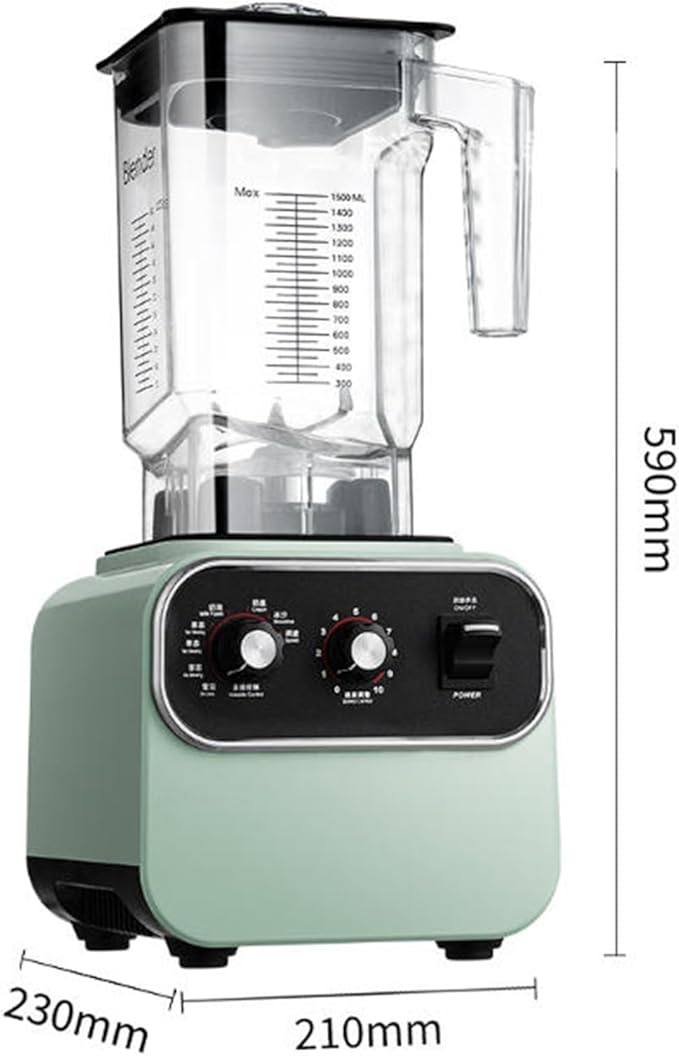Smoothie Blender 1600W Motor 10 Speeds 2L Capacity 4D Spoiler for Pureeing Ice Crushing Shakes and Smoothies - Commercial Grade