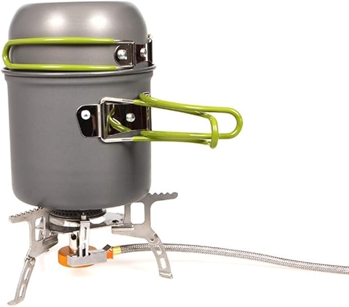 Outdoor Hiking Camping 1-2 Person Travel Cookwear Set with Handgrip Tableware Picnic Tableware Pots Cookware Set Cookware Picnic Boiler Cookware