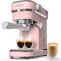 Laekerrt Professional Espresso Machine 20 Bar Espresso Maker with Milk Frother Steam Wand Stainless Steel Home Coffee Machines for Cappuccino and Latte Gift for Women Wife Daughter or Mom Pink