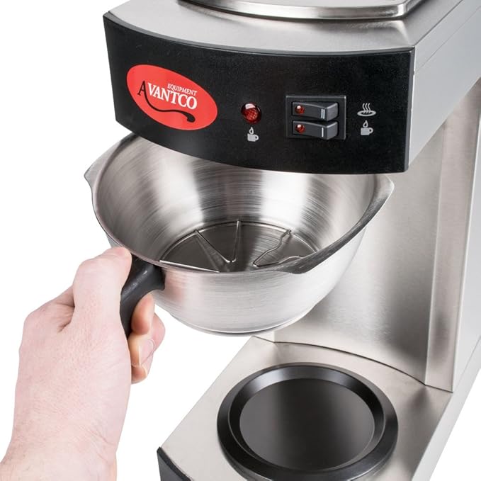Pourover Commercial Coffee Maker with 2 Warmers- 120V C10 12 Cup By TableTop King