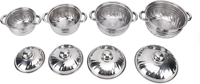 Kitchen Cooking Set Stainless Steel Stockpot Set Even Heat Distribution Stainless Steel Handles Compact and Easy to Clean Ideal for Personal Kitchens Easy to Carry