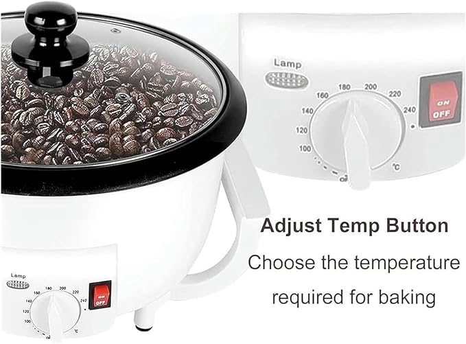 Coffee Bean Roaster Coffee Roaster Machine Electric Coffee Maker - with Temperature Adjustable Even Heat Baking Coffee Beans Tea Sesame