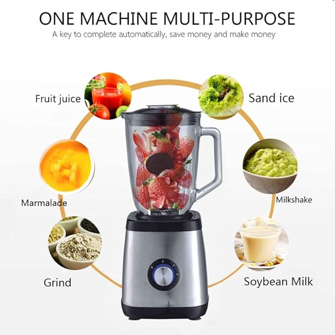 Multifunctional Blender Professional Commercial &amp Home Blender Variable Speed Control 1.8L Container for Smoothies/Soups/Frozen Desserts/Sauce