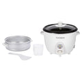 CUCKOO One Touch Rice Cooker 12-Cup Cooked Small Rice Cooker &amp Warmer with Steamer Tray Versatile Grain Cooker Soup Maker Auto Keep Warm 6-Cup Uncooked White (CR-0601C)