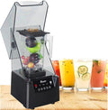 Blender Smoothie Maker Portable Blender with 5 Presets 2200W Glass Jug Blender Mixer with 6 Stainless Steel Ice Crusher Blades 17000 RPM Shredded Ice With Hood Soundproof Smoothie Blender for Kitc