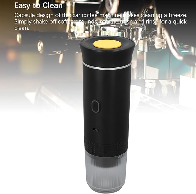 Tnfeeon Portable Electric Machine 15 Bar Pressure Self Heating Coffee Maker with Lithium Battery for Camping Travel Office Home Car