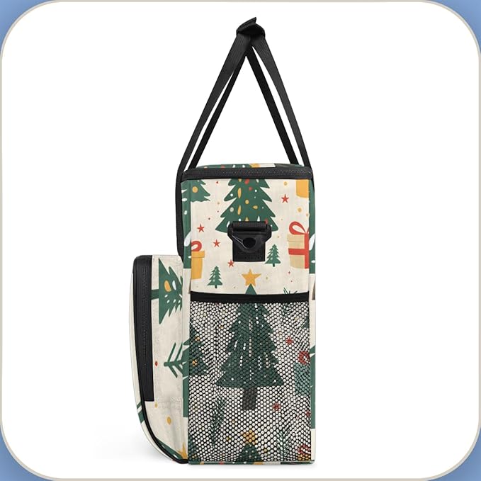 Christmas Gift Coffee Maker Carrying Bag Modern Tree Travel Storage Bag Compatible with K-Mini or K-Mini Plus Single Serve Coffee Brewer Carrying Case with Multiple Pockets &amp Shoulder Strap