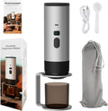 3-in-1 Single Serve Coffee MakerWireless Protable Coffee Machine Vacuum PressuredAutomatic Extraction and Real-time Heating Vacuum Coffee Maker for Travelling(Silver)