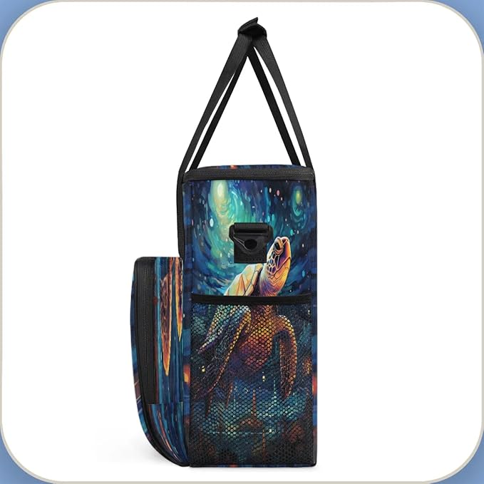 Starry Night Turtle Coffee Maker Carrying Bag for Keurig K-Mini or K-Mini Plus Storage Portable Coffee Maker Travel Bag