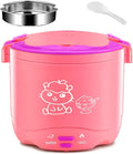 Rice Cooker Mini with Steamer Slow Cooker and Food Steamer Non-Stick Inner Pot Keep Warm Functionality 1.2L UpgradePink