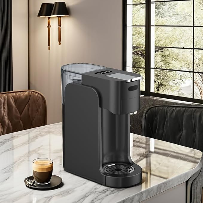20 Bar Pump Machine 3S Fast Heating 4-in-1 Capsule Coffee Maker 800ml Tank Auto Shut-Off for Home Office (burgundyBritish standard)