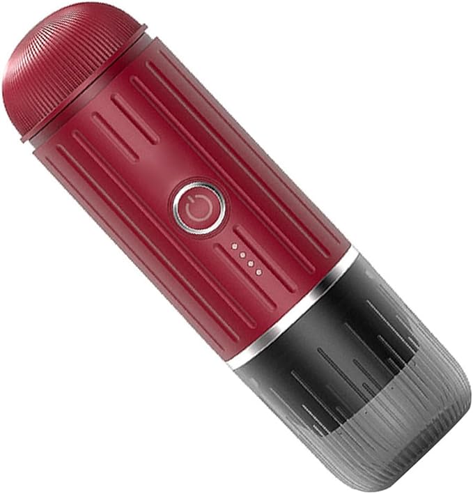 Electric Portable Coffee Maker 19 Bar High Pressure Machine Wireless Heating Maker with Compact Design Ideal for Travel Camping Office &amp Home (Red)