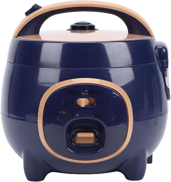 Mini Rice Cooker 300W 1.8L Portable Rice Maker with Steaming Basket Nonstick Electric Small Cooker for Grain Soup Stews Oats Home Kitchen (US Plug 110V)
