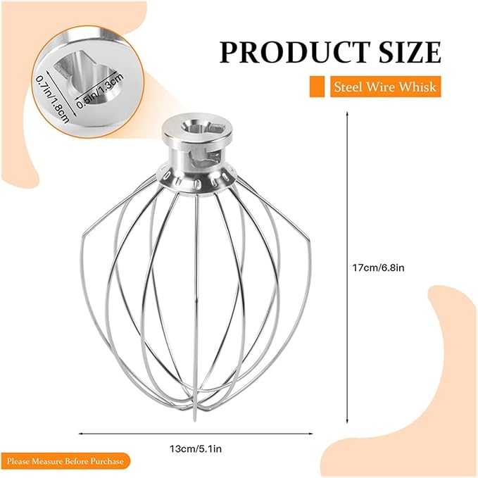 K5AWW Stainless Egg Beater Mixer Mixing Head 5QT