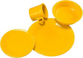 Fiesta® 4-Piece Classic Rim Place Setting – Durable Ceramic Lead-Safe Dishwasher/Microwave/Oven Safe – Made in USA Dinnerware - Daffodil