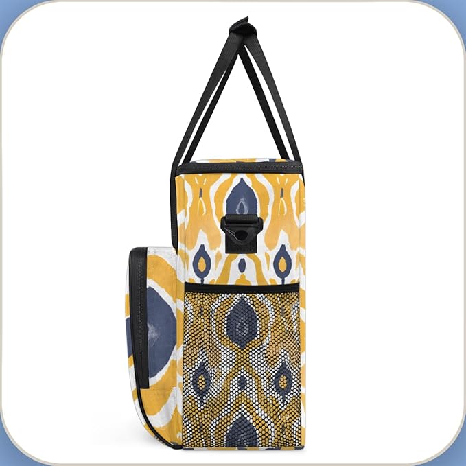 Ethnic Aztec Coffee Maker Carrying Bag Polynesian Pattern Travel Storage Bag Compatible with K-Mini or K-Mini Plus Single Serve Coffee Brewer Carrying Case with Multiple Pockets &amp Shoulder Strap