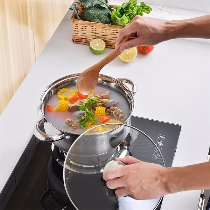Cooking Pot Frying PanCookware Set Stainless Steel 7-Piece Kitchen Cooking Pot&ampPan Set Saucepan Casserole Steamer Frypan with Glass Lid