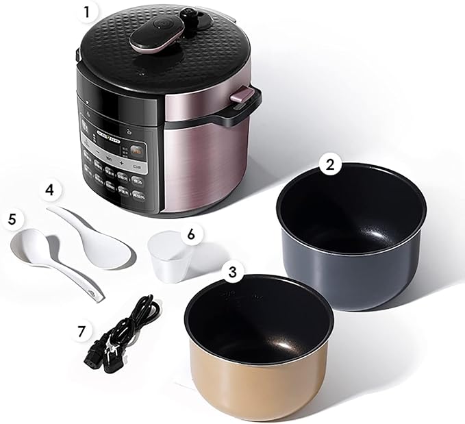 Rice Cooker Household Multi-Function Rice Cooker Thicken Non-Stick Double Liner24H Reservation and Heat Preservation for 2-8 People