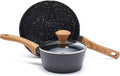 2-Piece Nonstick Cookware Set 8.5 Inch Frying Pan &amp 1.43QT Saucepan with Lid | PFAS &amp PFOA Free Non-Toxic Coating | Induction Compatible Dishwasher Safe | Pots and Pans Set for Beginner Kitc
