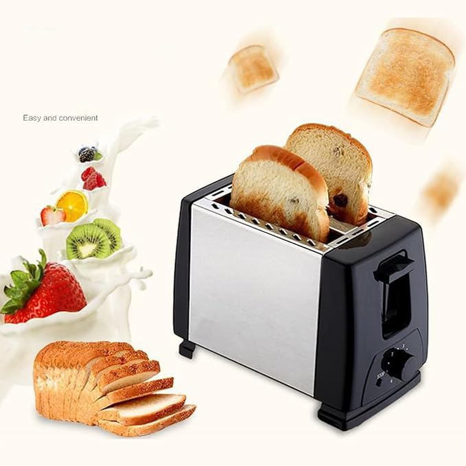 BH 002 8.1x4.5x6.3in Automatic Toaster Extra Wide Slot Toaster Multifunctional 2 Slice Toaster for Home Breakfast Machine AC 220V