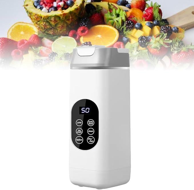 Portable Blender with 4 Gear Modes and Smart Digital Display 420Ml Juicer Cup Usb Rechargeable Leakproof-lid and Sip Spout Travel Sports Gym