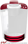 Decal Style Vinyl Skin compatible with Keurig K40 Elite Coffee Makers Stripes Red (COFFEE MAKER NOT INCLUDED)
