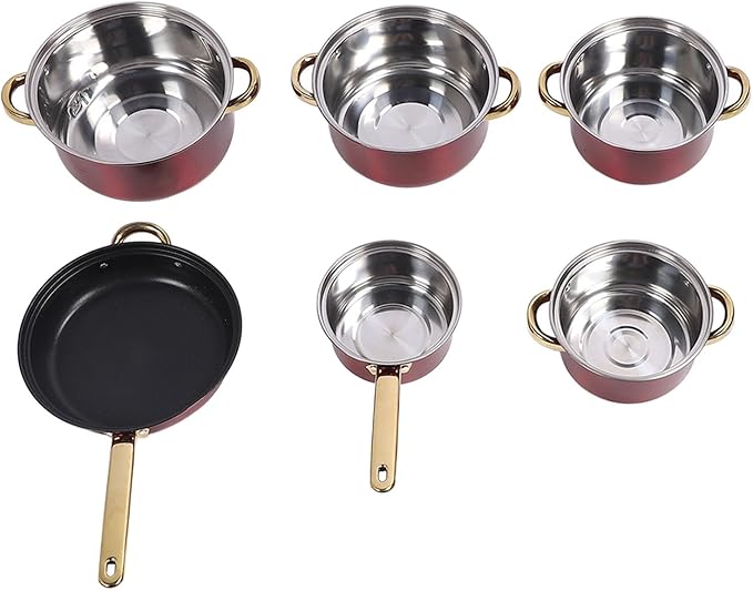 Stainless Steel Cookware Set Thickened Multifunctional Kitchen Cooking Pots and Pans Set for Modern Home Chefs Complete Set with Anti Scald Design Stylish Appearance Material