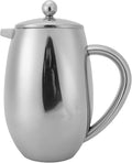 French Press Coffee Maker Stainless Steel 600ml Double Wall Insulated Thermal Coffee Press with Fine Mesh Filter Unbreakable Tea Pot and Keep Hot for Home Outdoor Camping