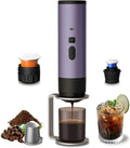 3-in-1 Single Serve Coffee MakerWireless Protable Coffee Machine Vacuum Pressured AvailableAutomatic Extraction and Real-time Heating Vacuum Coffee Maker for TravellingValentines GiftPurple