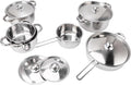 7 Piece Cookware Set Stainless Steel Double Ear Soup Pot Single Handle Milk Pan Frying Pan with Lids for Kitchen Cooking Crafted with Premium Stainless Steel Material for