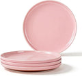 GZG Ceramic Dinner Salad Plates Set of 4 8 Inch Speckled Dinnerware Dessert Plates with Clay-Tone Base Microwave Oven Dishwasher Safe
