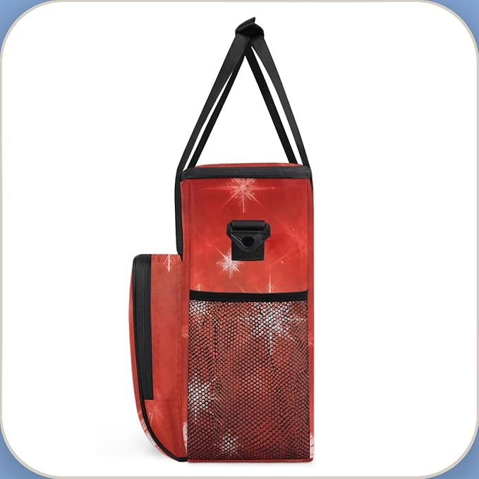Graffiti Snowflakes Christmas Coffee Maker Carrying Bag Travel Storage Bag Compatible with K-Mini or K-Mini Plus Single Serve Coffee Brewer Carrying Case with Multiple Pockets &amp Shoulder Strap