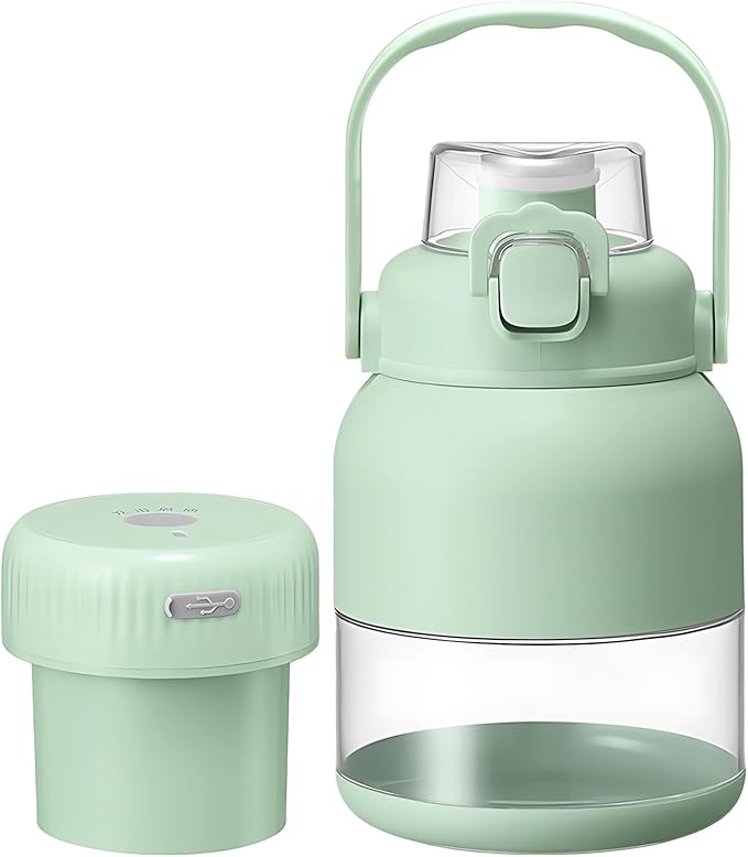 Juicer With 16.9 Fl Oz / 500 Ml Capacity Wireless Automatic Blending Cup Usb Rechargeable Multi-Functional Fruit Juicing Cup With Detachable Lid Great For Outdoor And Travel Use