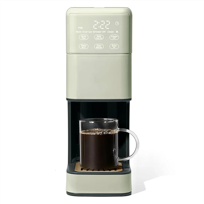 Perfect Grind™ Programmable Single Serve Coffee Maker White Icing by Drew Barrymore (Sage Green)