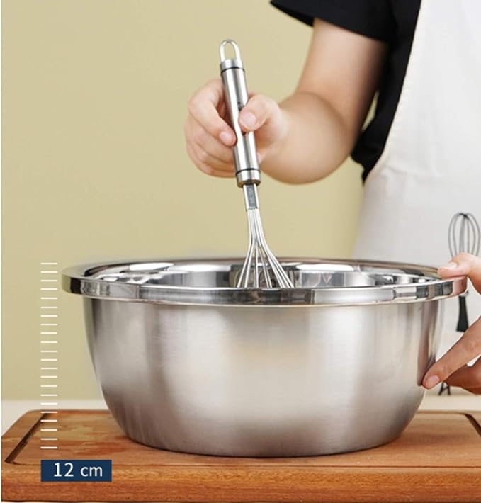 Mixing Bowls Classic Pots and Pans Set 5-Piece Cookware Set 304 Stainless SteelB