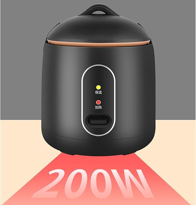 Compact Home Rice Cooker Small Black Automatic Rice Cooker 1LCapacity with Thermal Rice Cooker and Steaming Pot Liner for Dormitories and Small Kitchens