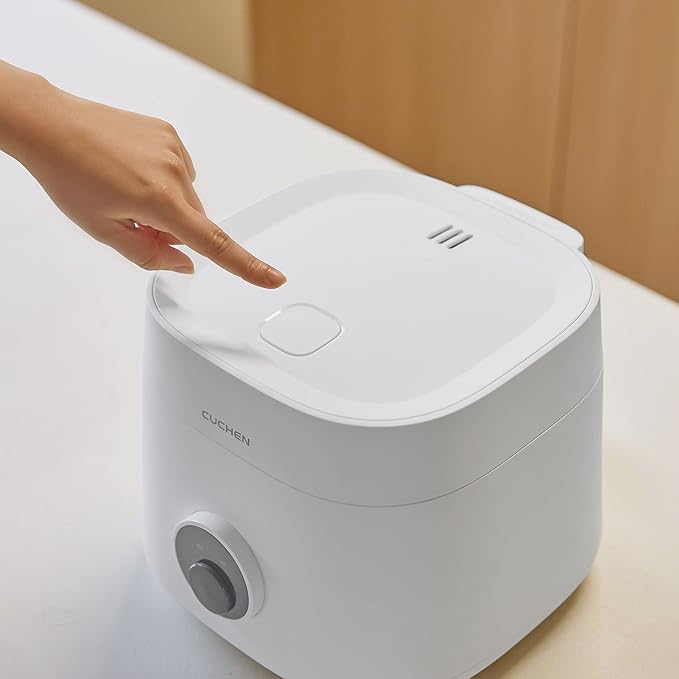 [CUCHEN] CRE-D0601WUS | Rice Cooker 6 Cup (Uncooked) (1.14 quarts): 6 person serving/per use | Warmer | Detachable Clean Cover | Nonstick Inner Pot | White Multi Cooker Function